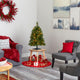 3' Golden Washington Pine Faux Xmas Tree W/Lights, Pinecones & Bendable Branches