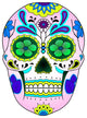 VWAQ Sugar Skull Wall Art Decal - Day of the Dead Wall Decor Dia De Los Muertos