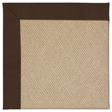 Zoe-Cane Wicker Machine Tufted Rectangle Rug, Brown, 2'6"x8' Runner