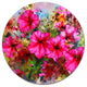 Purple Flowers Composition Watercolor, Floral Round Wall Art, 38"