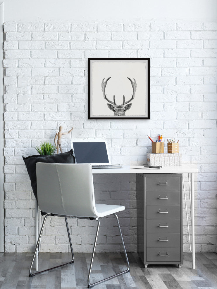 "Giant Antlers" Framed Painting Print, 12x12