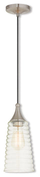 Art Glass Mini Pendant Mini Pendant, Brushed Nickel
