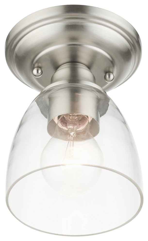 Brushed Nickel Transitional, Colonial, Flush Mount