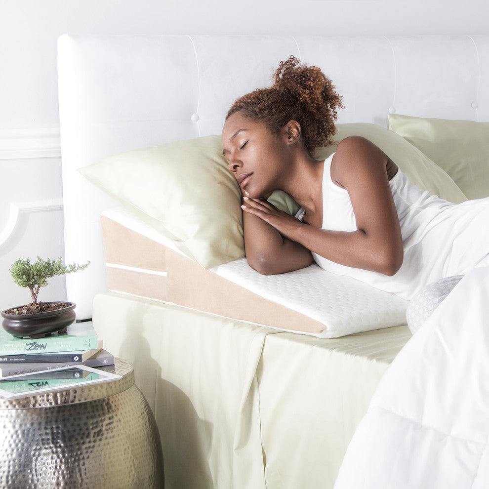 Avana Bed Wedge Acid Reflux Memory Foam Pillow, Half-King