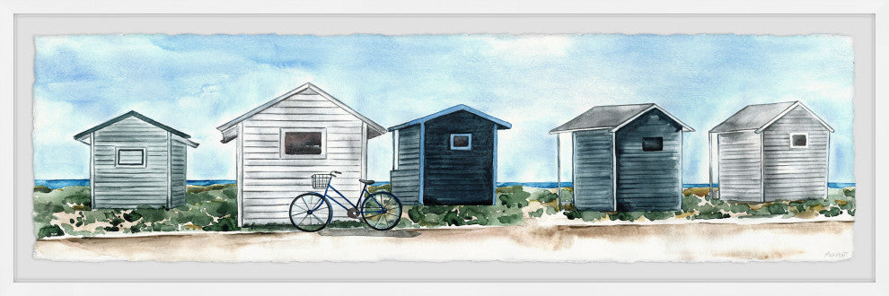 "Find Me by the Sea" Framed Painting Print, 45x15
