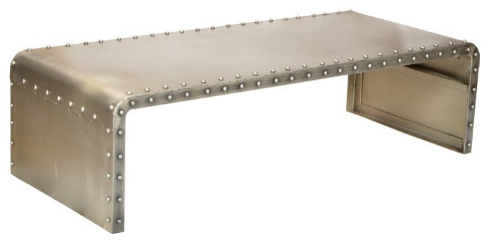 Bench Shaped Metal Coffee Table