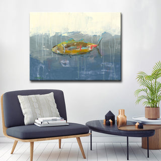 Tuna in Water' Canvas by Leslie Owens, 20"x16"