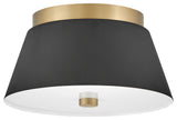 Lark 83511 Tess 2 Light 11"W Flush Mount Ceiling Fixture - Black