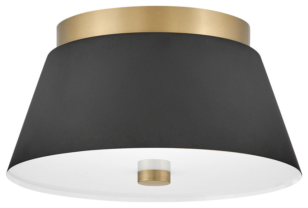 Lark 83511 Tess 2 Light 11"W Flush Mount Ceiling Fixture - Black