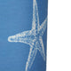 Brushed Nickel Finish Table Lamp With Coastal Blue Starfish Shade