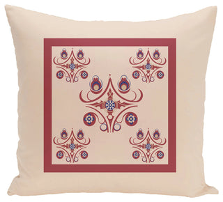 Hanky Print Geometric Print Pillow, Brick, 20"x20"