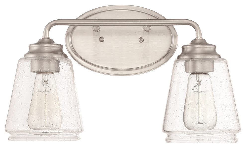 Millennium 2462-BN Two Light Vanity, Brushed Nickel Finish