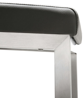 TOV Furniture Parma Grey Stainless Steel Counter Stool - Set of 2