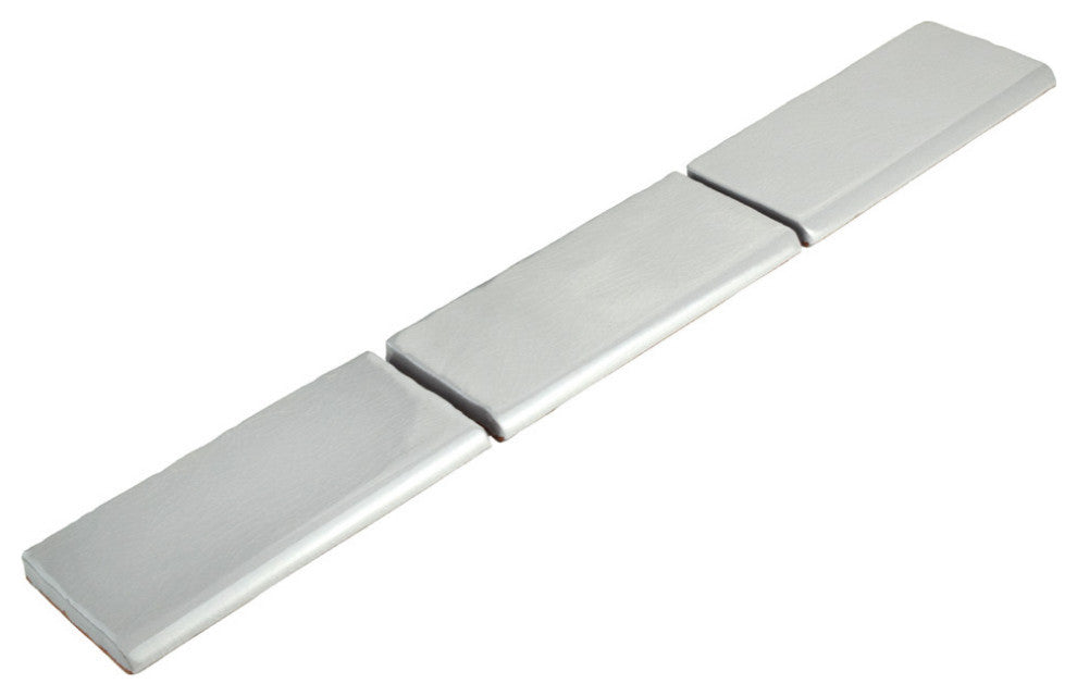 Antic Craquelle Bullnose Gris Soho Ceramic Wall Trim