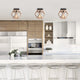 Industrial Wood Flush Mount Ceiling Lamp Farmhouse Close to Ceiling Lighting Fix