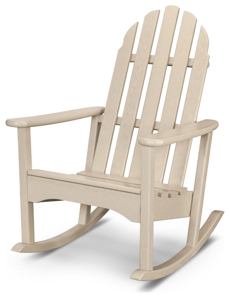 Polywood Classic Adirondack Rocking Chair, Sand