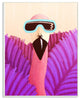 The Kids Room Flamingo in Sunglasses & Purple Leaves Wall Plaque Art, 10"x15"