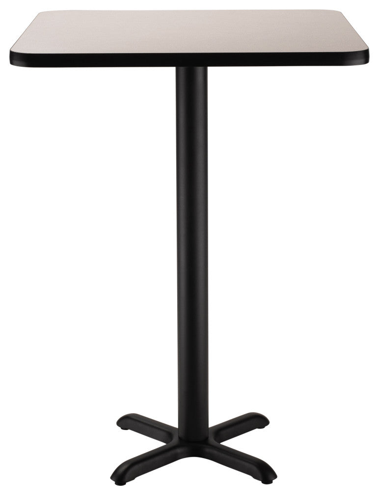 NPS Cafe Table, 36" Square, "X" Base, 42" Height, Grey Nebula