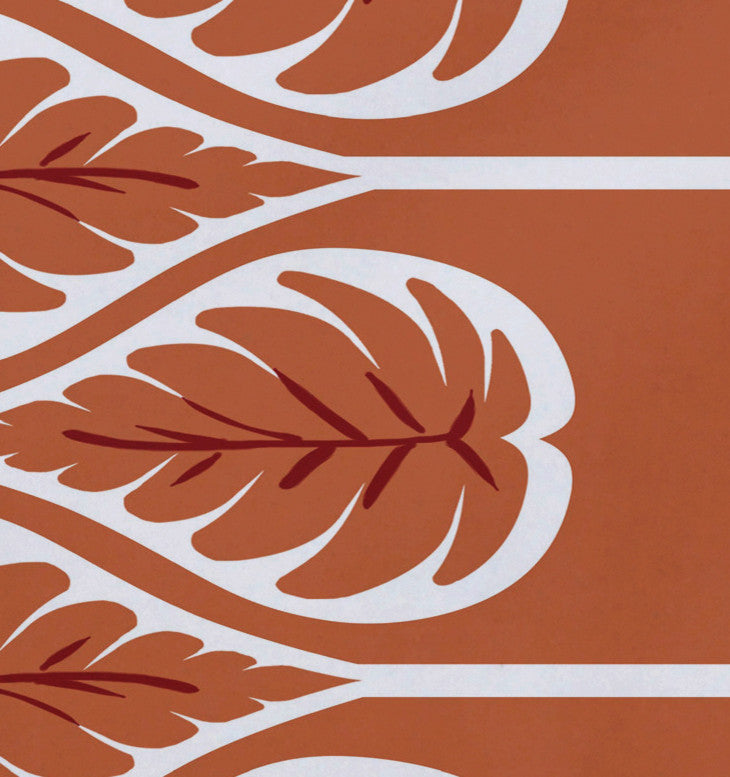18"x14" Fern 1, Floral Print Placemat, Coral, Set of 4