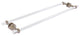 Pacific Beach 30" Twisted Back to Back Shower Door Towel Bar, Antique Pewter