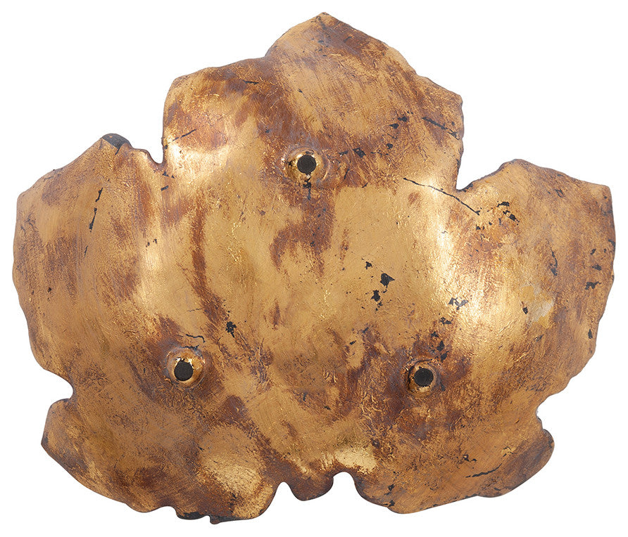 Antique Gold Maple Leaf Tray, Large
