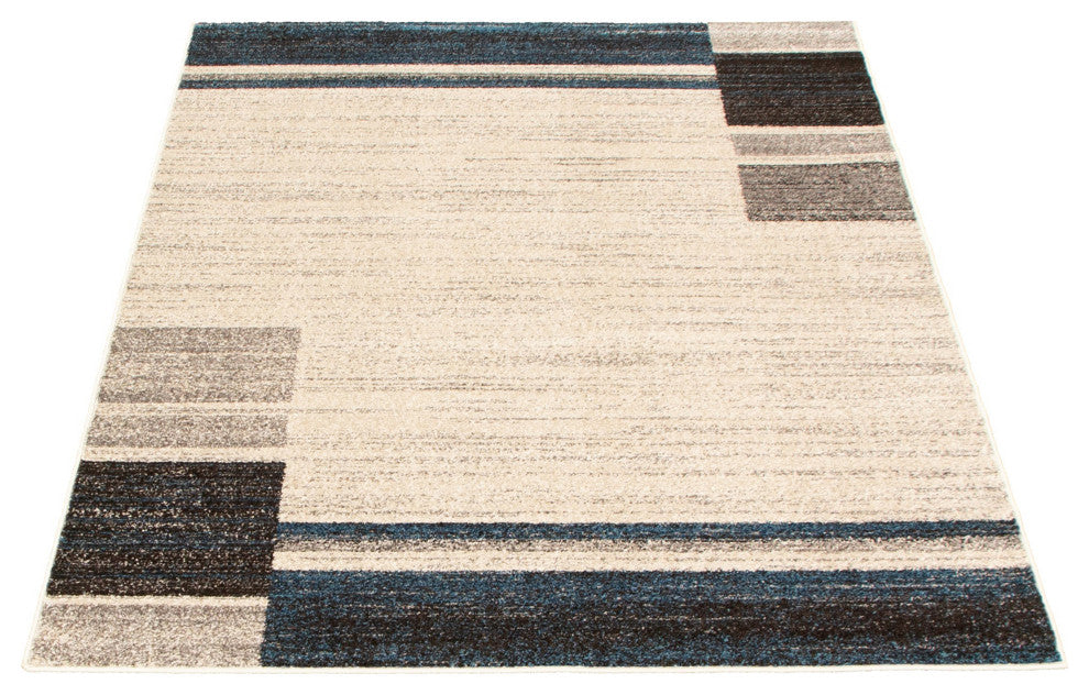 Ayla eCarpetGallery Area Rug, Ivory-Blue, 7'10"x10'2"