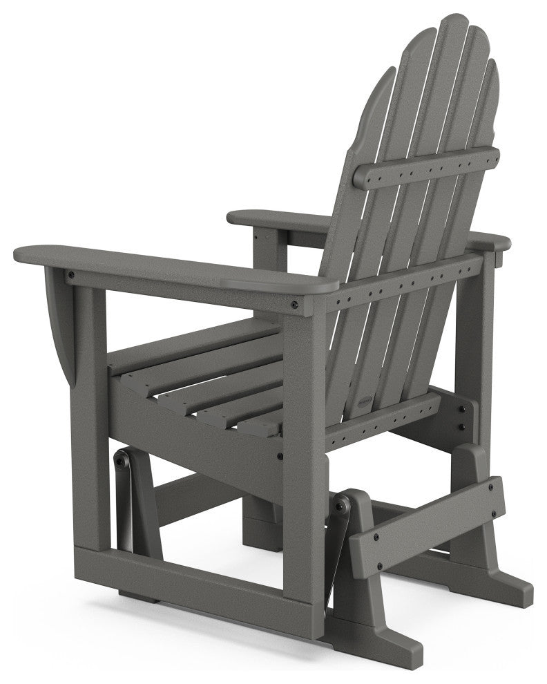 Polywood Classic Adirondack Glider Chair, White