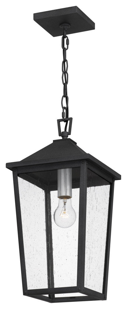 Quoizel STNL1909 Stoneleigh 9"W Outdoor Mini Pendant - Mottled Black