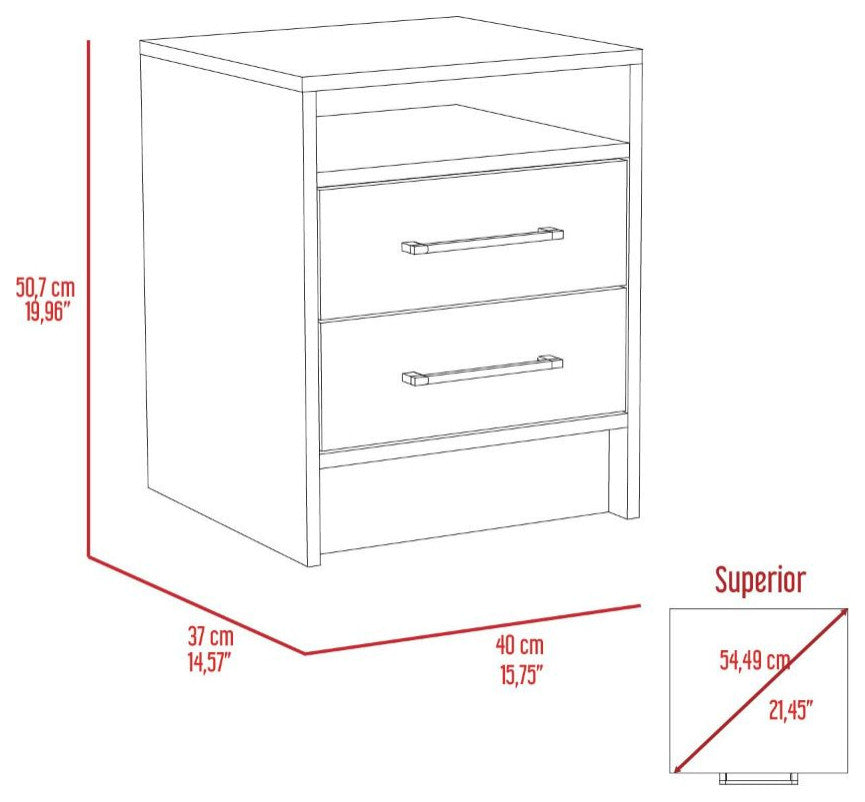 Philadelphia Nightstand, Dark Brown