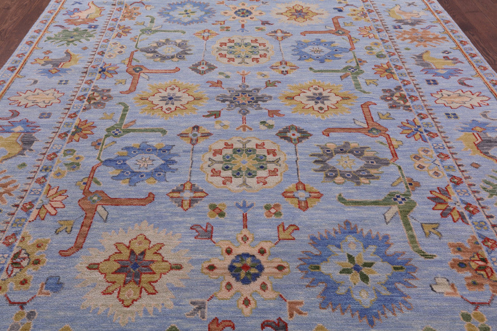 Turkish Oushak Hand-Knotted Wool Rug 9' 0" X 12' 3" - Q15418
