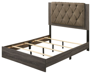 Emersyn Rustic Platform Bed, Rustic Gray Oak, King