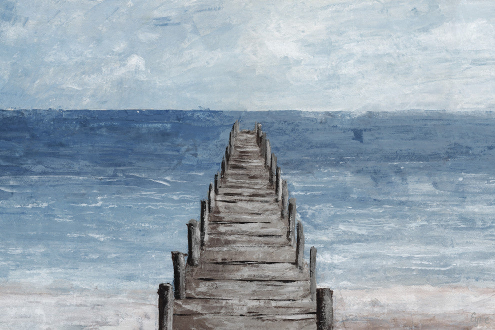 "Old Dock" Painting Print on Wrapped Canvas, 60x40
