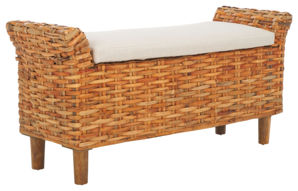 Safavieh Palermo Bench, White/Natural
