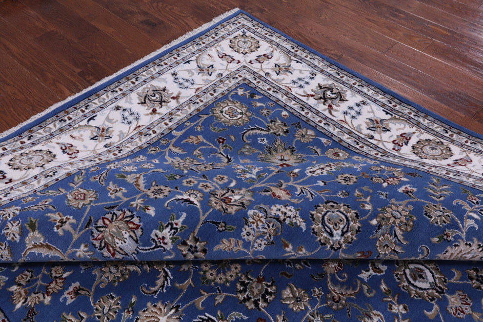 8' 0" X 16' 0" Persian Nain Handmade Wool & Silk Rug - Q14889