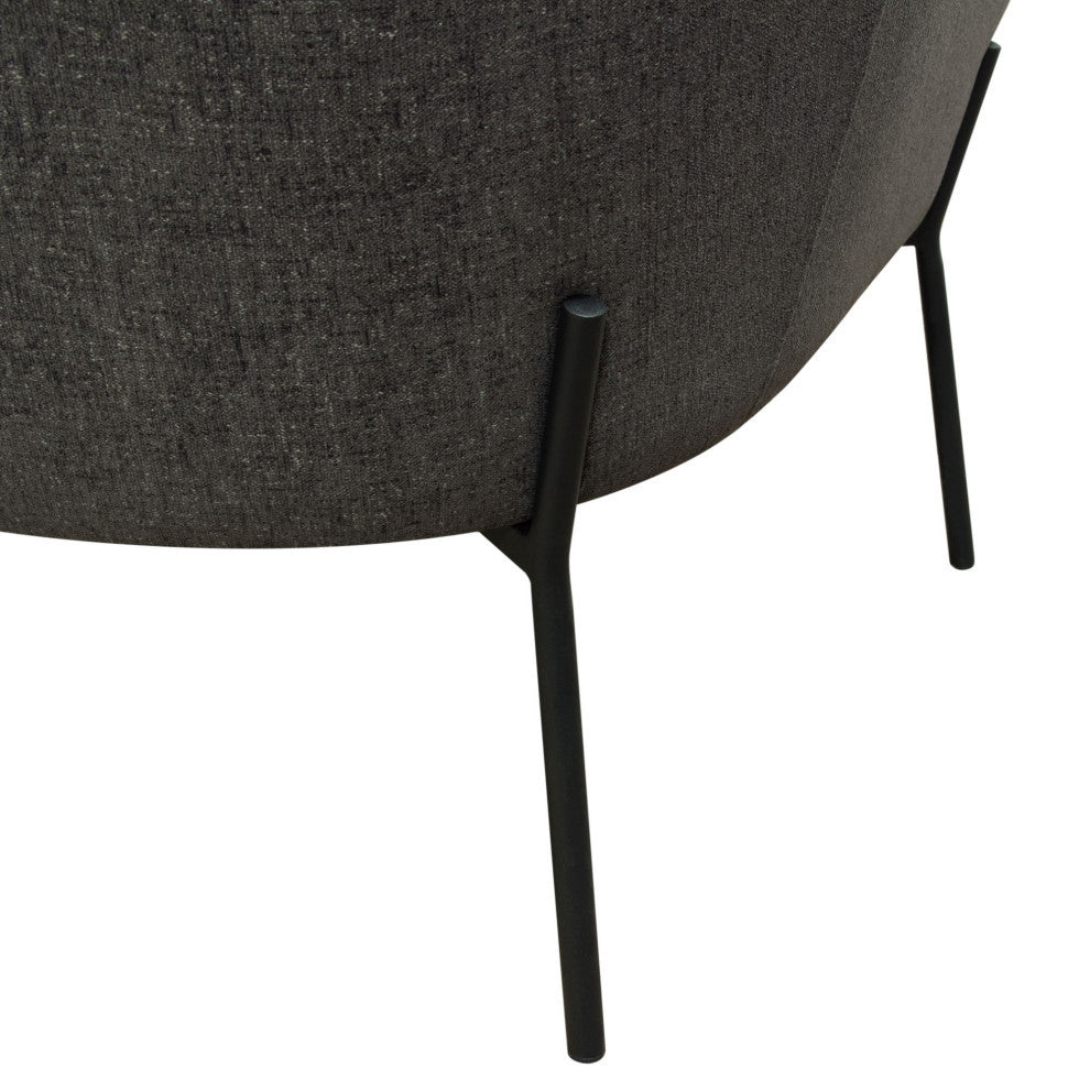Status Accent Chair, Grey Fabric With Metal Leg by Diamond Sofa