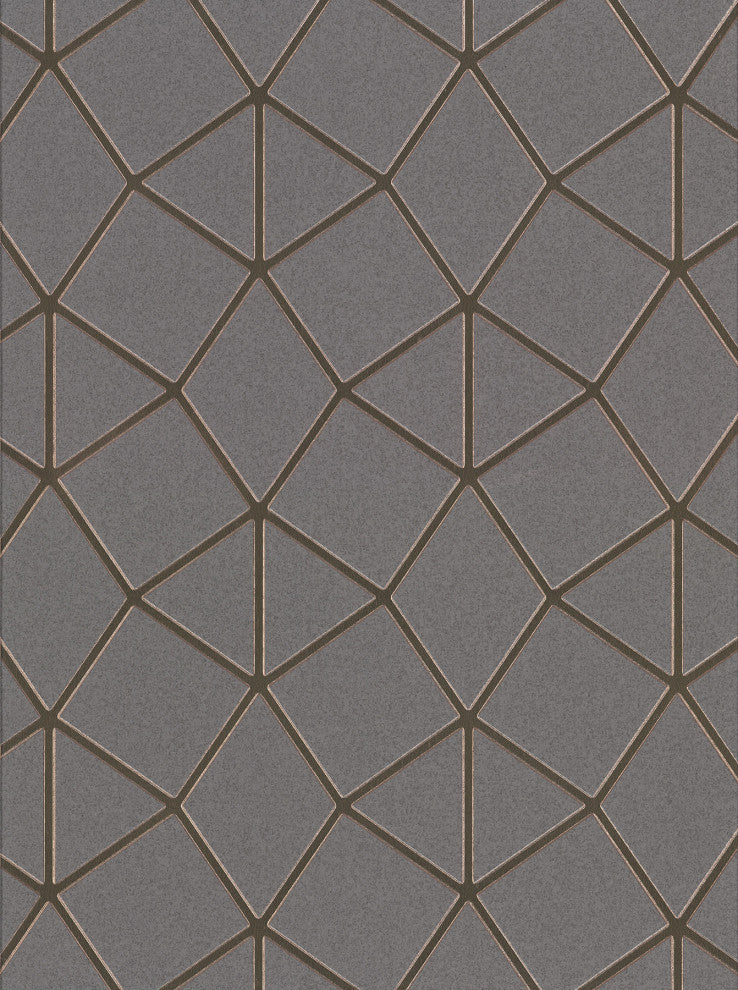 Albion Taupe Geometric Wallpaper Bolt