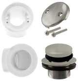 Tip Toe Sch. 40 PVC Plumber's Pack With 2-Hole Elbow, Satin Nickel