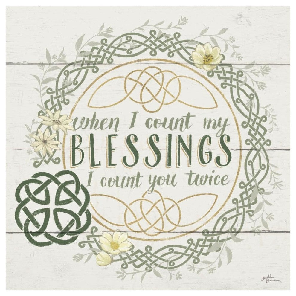 "Irish Blessing II" Digital Paper Print by Janelle Penner, 32"x32"