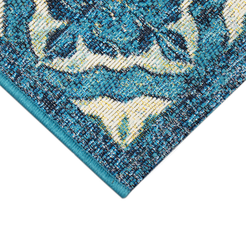 Esencia Madrid Indoor/Outdoor Mat Ocean 1'11"x4'11"