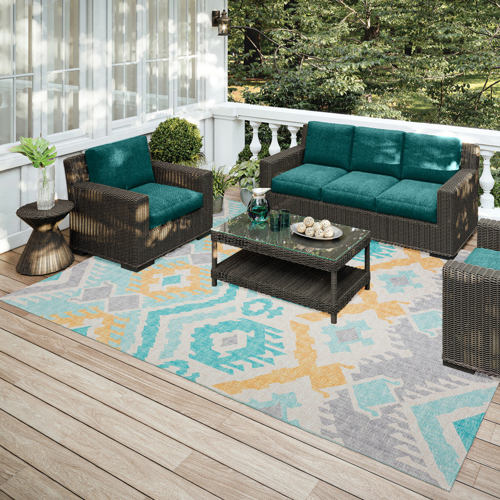 Indoor/Outdoor Sedona SN2 Spa Machine Washable 5' x 7'6" Rug