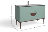 Rhonda Bath Vanity, Aloe Green, 48", Single Sink, Freestanding