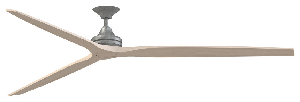 Fanimation Spitfire 96" Fan, Galvanized Motor, Weathered White Blades