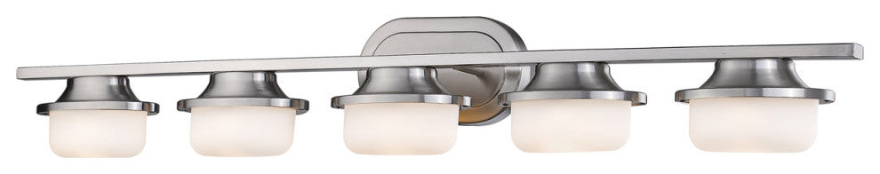 Optum 5 Light Bathroom Vanity Light in Brushed Nickel