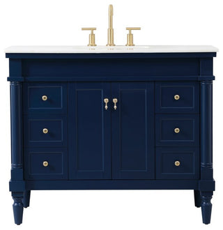 Lewis 42" Single Bathroom Vanity, Blue