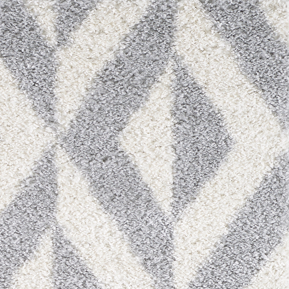 Pax Illusions Moroccan Rug, Light Grey, 2'2" X 7'6" Runner