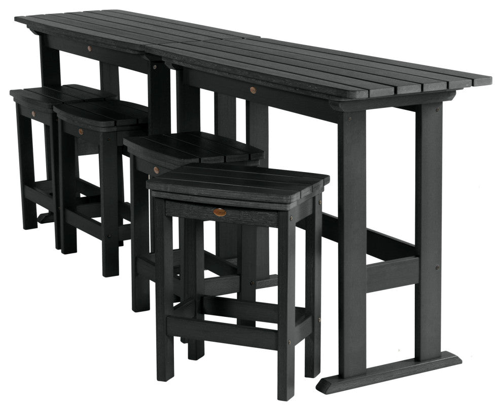 Lehigh 6pc Counter Height Balcony Set, Black