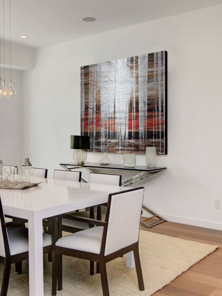 "Rays of Light" Print on Brushed Aluminum, 32"x32"