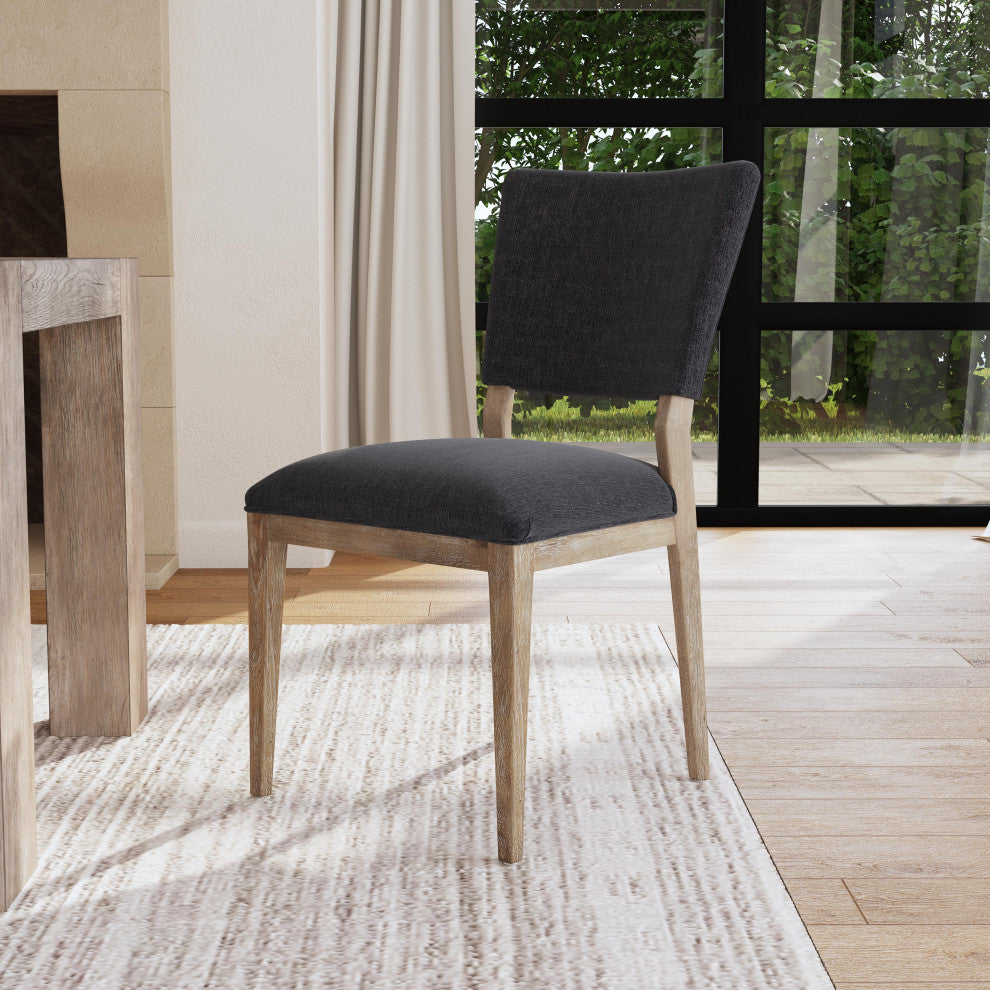 Phillip Upholstered Fabric Dining Chair, Set of 2, Gray