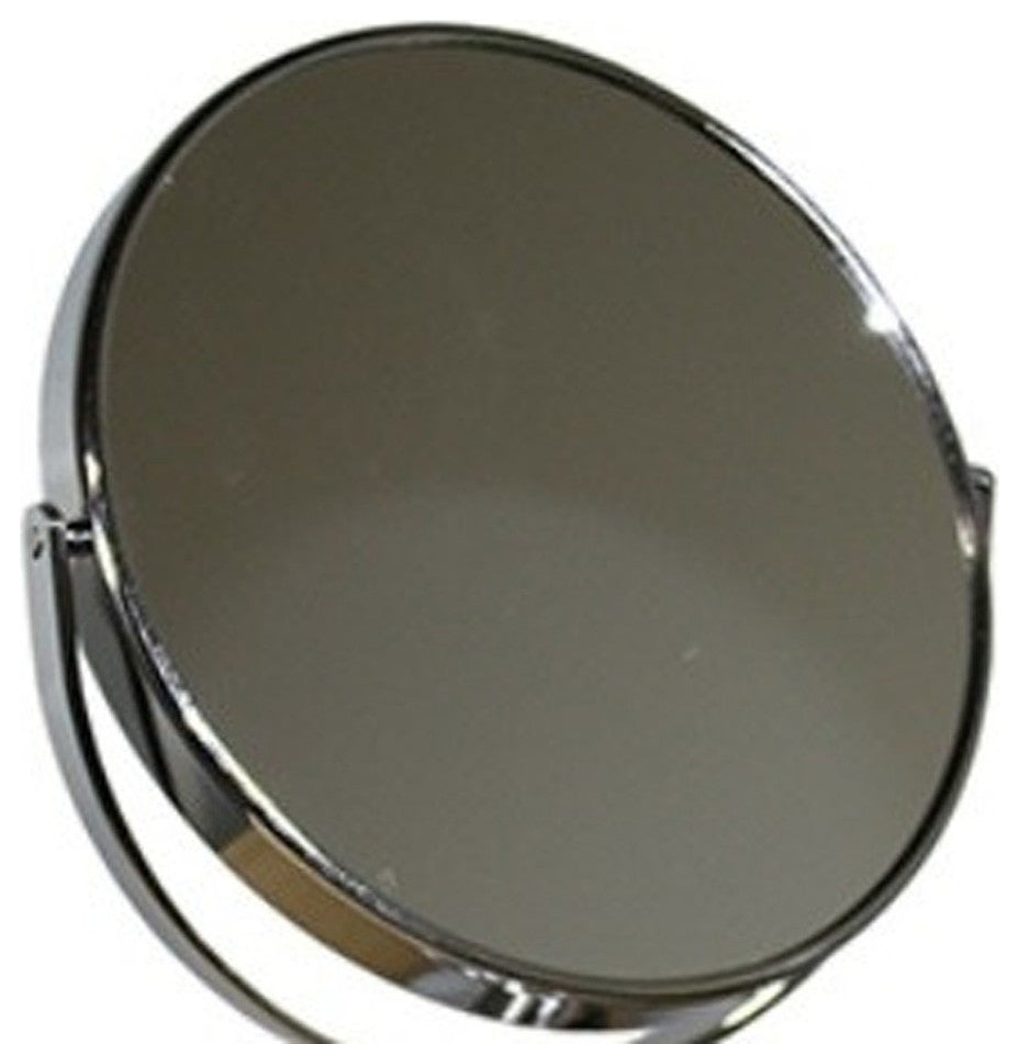 Vintage Pedestal Chrome 7X Magnification Vanity Mirror