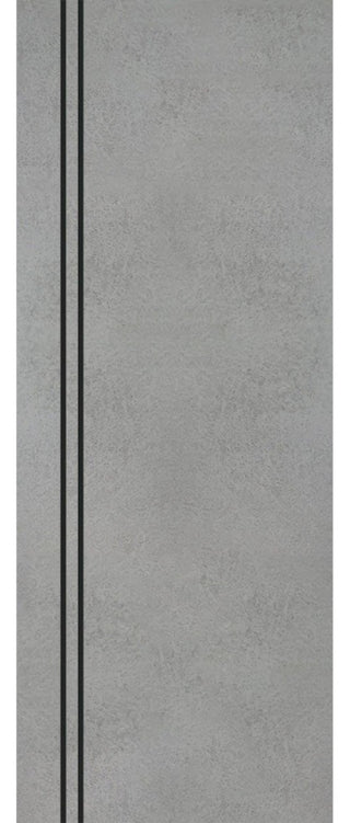 Slab Barn Door Panel 36 x 96 | Planum 0016 Concrete with  | Sturdy Finished